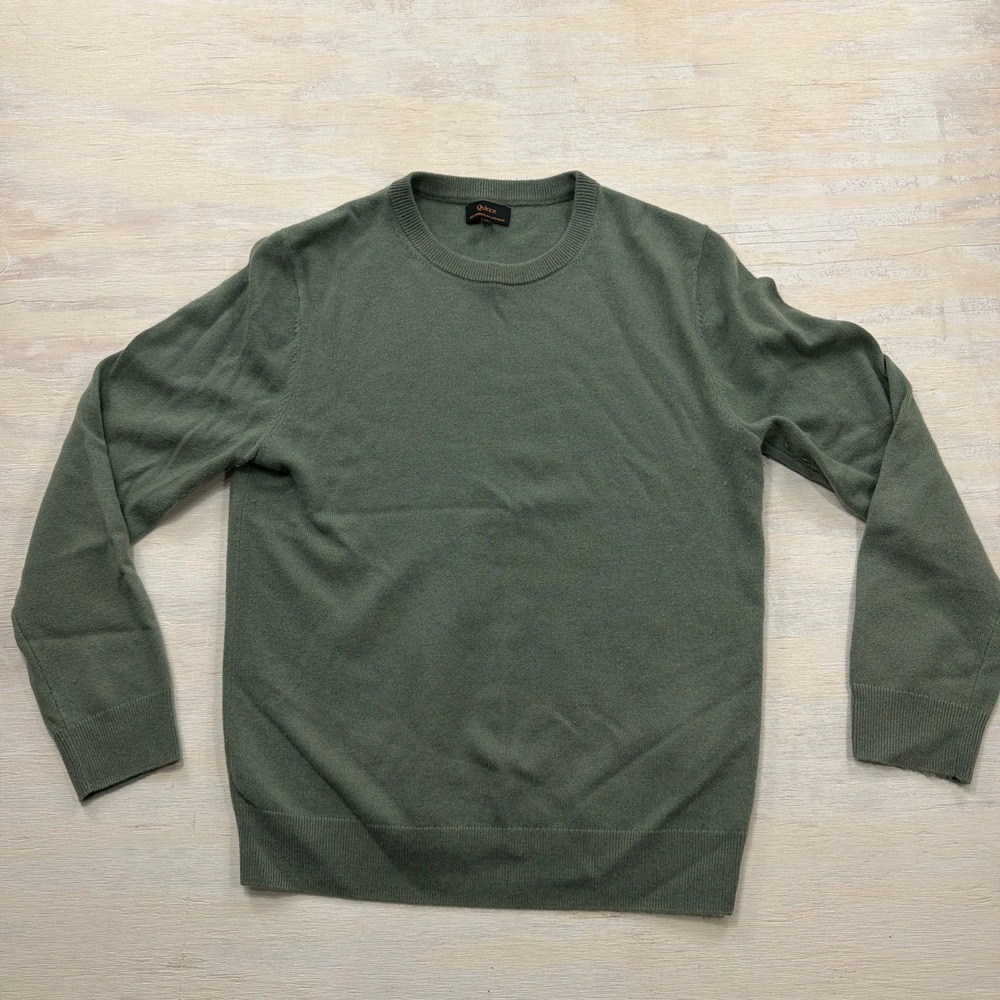 Quince Sweater Mongolian Cashmere Crewneck M Sea Spray Green Women